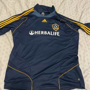 LA Galaxy soccer jersey.